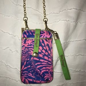 Lilly Pulitzer wristlet (with chain)
